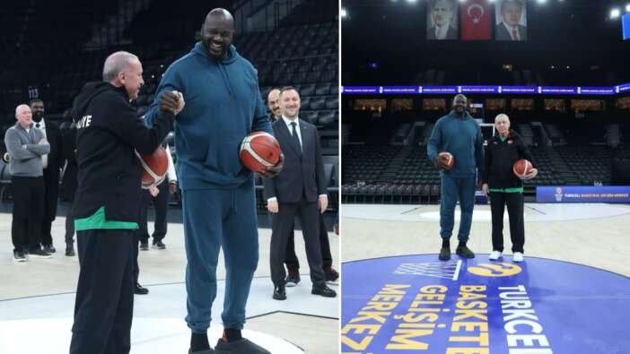 Cumhurbaşkanı Erdoğan ve NBA efsanesi Shaquille O’Neal bir araya geldi!