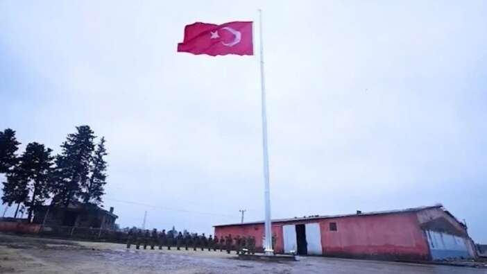 Hain terör örgütünün Türk bayrağına saldırdığı alan, sınır içerisine alındı
