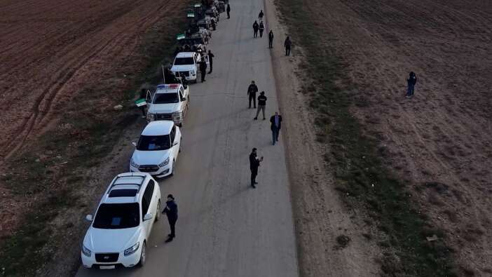 Dron kamerasıyla görüntülendi: Suriye’de güvenlik güçleri Kamışlı ilçe merkezine girdi