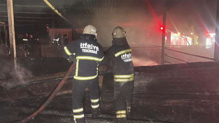 Tekirdağ'da çiftlik yangını! 60 küçükbaş telef oldu