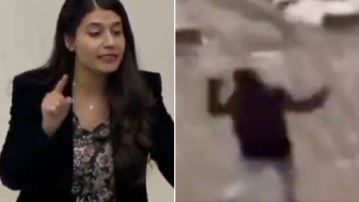 DEM'li Beritan Güneş'in 'masum çocuk' balonu patladı! Görüntüler ortaya çıktı: Elinde taşla polise saldırıyor!