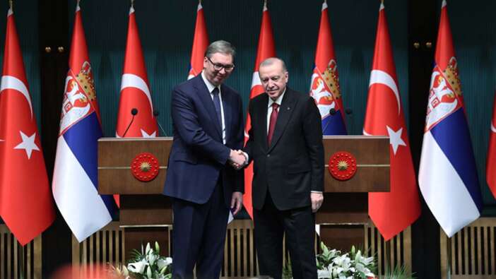"Sırbistan'la ticaret hacmi yükseliyor" vurgusu: Cumhurbaşkanı Erdoğan: 5 milyar dolar hedefine adım adım yaklaşıyoruz