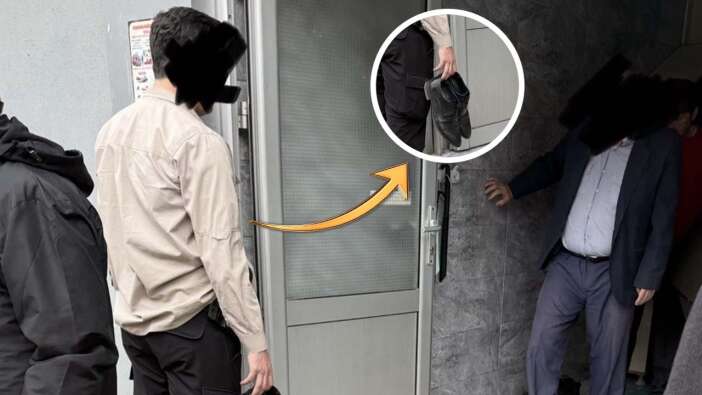 Karabük'ün Yenice ilçesinden şaşırtan görüntü! Kaymakam polise ayakkabısını mı taşıttı?