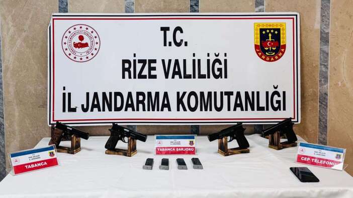 Rize'de ruhsatsız silah operasyonu: 1 gözaltı