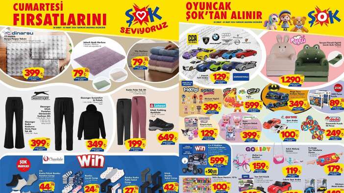 ŞOK, 28 Şubat 2026 aktüel ürünler kataloğu yayımlandı! ŞOK'a televizyon ünitesi geliyor!