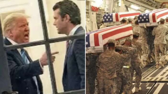 Gündeme bomba gibi düşen fotoğraf...Trump, 'ölen askerler' iddiası sonrası Savunma Bakanı'nı fena azarladı!