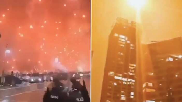 Tel Aviv'de füze yağmuru! Görüntüler bu geceden... Herkes aynı şarkıyla paylaşıyor: Boom Boom Tel Aviv!