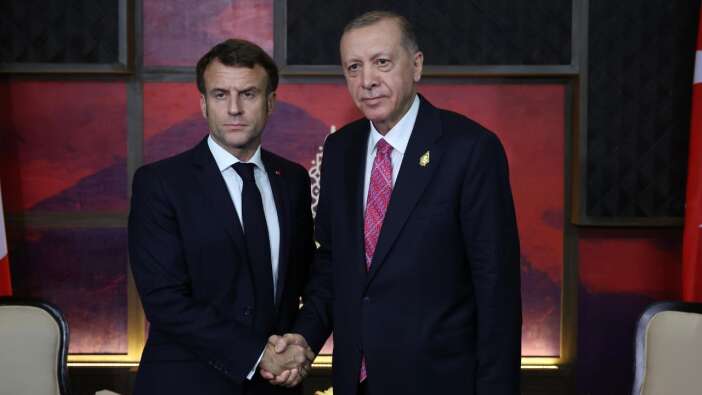 Cumhurbaşkanı Erdoğan, Fransa Cumhurbaşkanı Macron ile görüştü