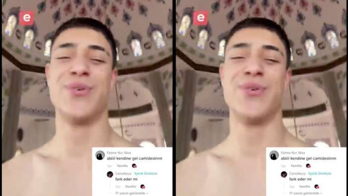 Ahlaksızlığın bu kadarı! Camii'de soyunup küfürlü şarkıyla TikTok çeken şahıs gözaltına alındı