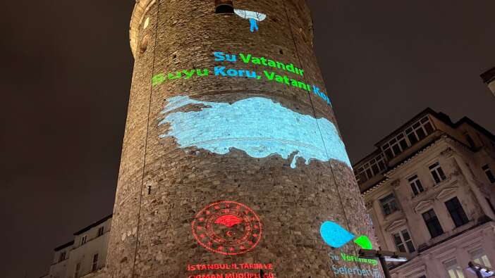 Galata Kulesi'nde "Dünya Su Günü" farkındalığı