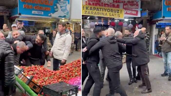 Adapazarı'nda çilek savaşı! Zabıtaya tekme tokat saldırdılar! Polis gelene kadar durmadılar...