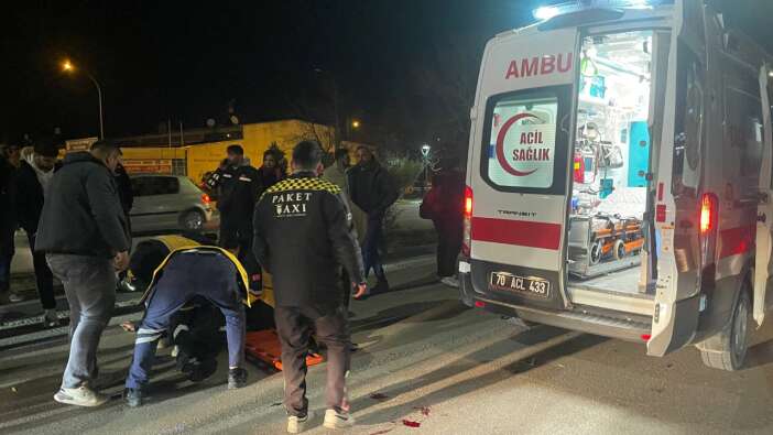 Yer Karaman: Hafif ticari araç üniversite öğrencisine çarptı: 3 yaralı