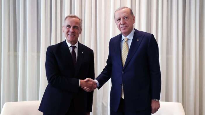 Küresel ve bölgesel konular, ikili ilişkiler... Cumhurbaşkanı Recep Tayyip Erdoğan, Kanada Başbakanı Mark Carney ile görüştü