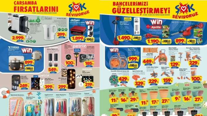ŞOK 29 Nisan Çarşamba aktüel ürünler kataloğu yayımlandı!