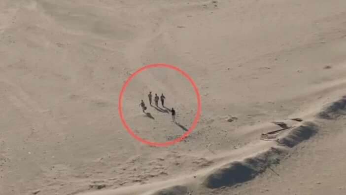 Drone'la kaçak hacı avı: İzinsiz girmeye çalışan 5 kişi yakalandı! Saniye saniye kamerada...