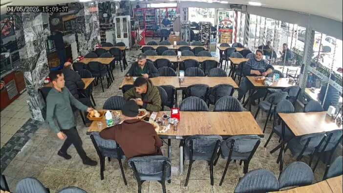 Başakşehir'de hesabı ödemden kaçan şahıslar kamerada
