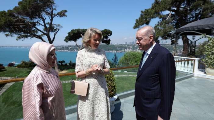 Cumhurbaşkanı Erdoğan Kraliçe Mathilde'yi kabul etti