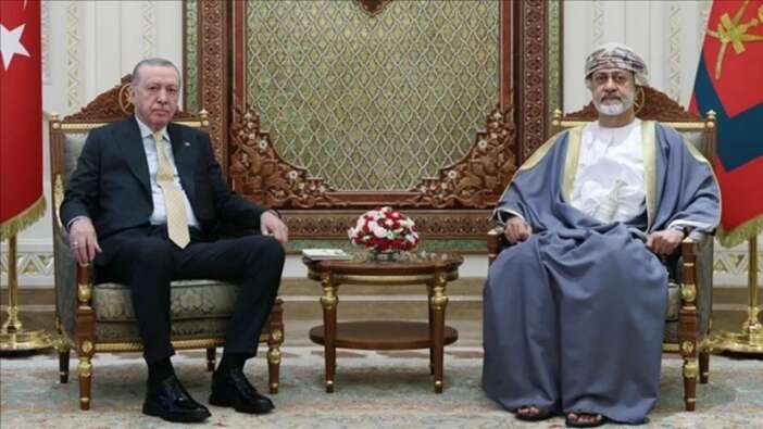 Cumhurbaşkanı Erdoğan'ın diplomasi trafiği! Umman Sultanı Heysem Bin Tarık ile görüştü
