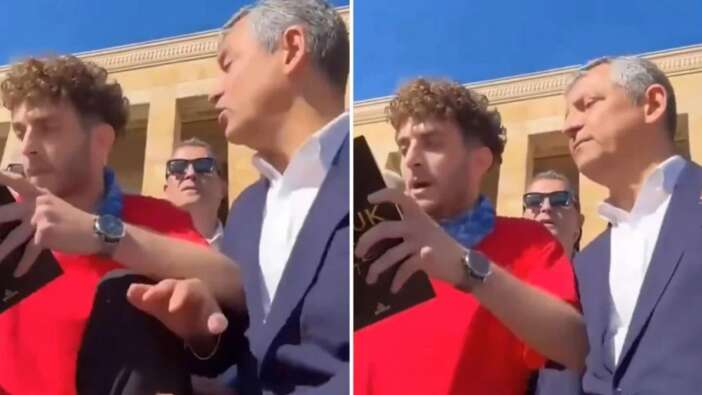 Anıtkabir'de bir kriz daha: Özgür Özel ile CHP'li genç arasında gerginlik!