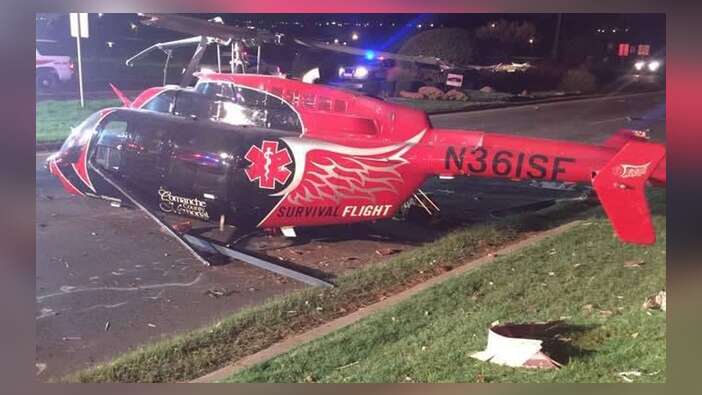 ABD'de ambulans helikopter düştü: 3 ölü...