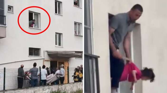 Ankara'da dehşet: Eşine kızdı, evladını bıçakla rehin aldı! 3 yaşındaki kızını pencereden sarkıtan cani babayı Özel Harekat vurdu