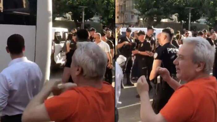 İzmir'de LGBT yürüyüşünde gözaltına alınan oğlunu sloganlarla uğurladı: Seninle gurur duyuyorum evladım