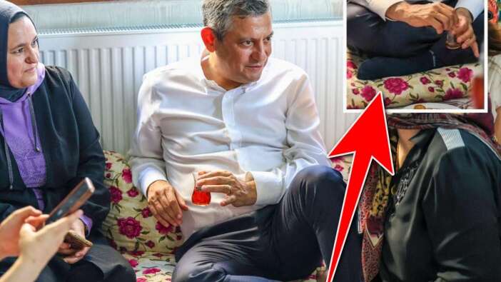 Özgür Özel'in çorabına bir bakan bir daha baktı! Mütevazılık pozu verirken egosuna yenildi