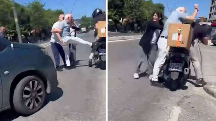 Türk filmi değil gerçek! Güler misin, ağlar mısın: Trafikte kavgaya daldığı sırada aracı tarafından terk edildi