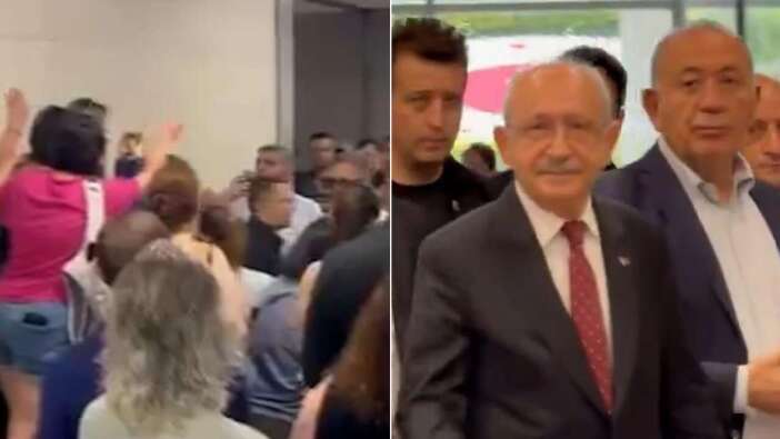 Kur'an-ı Kerim'e dil uzatan komedyen Deniz Göktaş'a desteğe giden Kılıçdaroğlu'na şok protesto: Burada işiniz yok, çık dışarı!