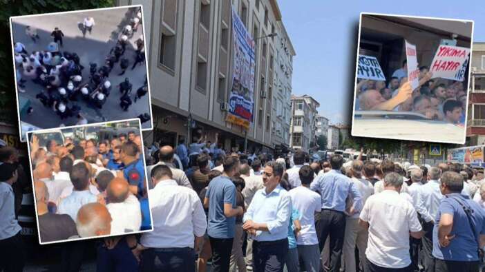 Güngören’de Süleymancı yurduna yıkım kararı: Tansiyon yükseldi! Polisin üstüne açık açık yürüdüler