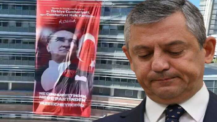 Özgür Özel'in 'Yeni Parti' kararı sonrası CHP Genel Merkezi’nde flaş gelişme! Binaya dev pankart asıldı