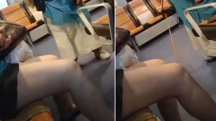 Kısa şortlu yolcuya bastonuyla vurdu: Orada çıplaklardan kaçtım, bu geldi karşıma oturdu