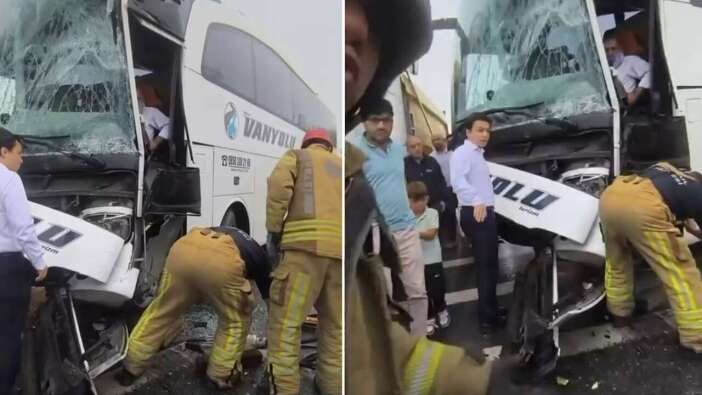 İstanbul Arnavutköy'de otobüs faciası! Yolcu otobüsü İETT'ye çarptı, çok sayıda yaralı var