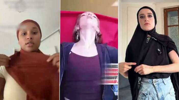 Le Pen'in başörtüsü yasağı planı Fransa'yı karıştırdı! Fransız kadınlar kamera karşısında başlarını örtüyor...