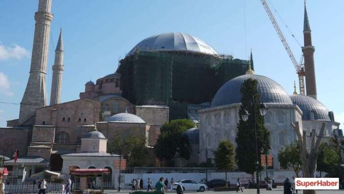 Ayasofya-i Kebir Cami-i Şerifi'nde doğu yarım kubbede güçlendirme çalışmaları başlıyor