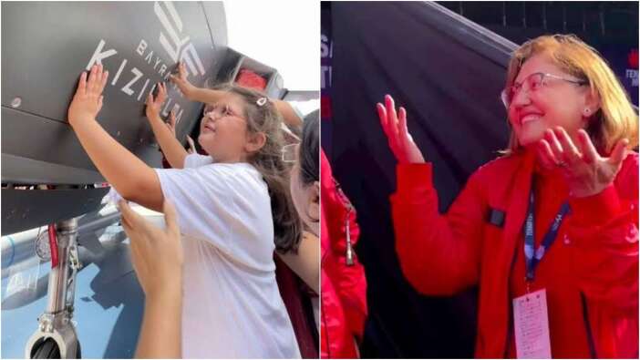 Gözleriyle değil, kalpleriyle dokundular! Görme engelli öğrenciler Fatma Şahin'in öncülüğünde Teknofest'te...