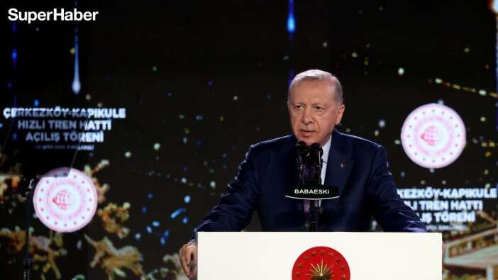 Cumhurbaşkanı Erdoğan'dan Kırklareli'de: Halkalı-Kapıkule seyahat süresi 1,5 saate düşüyor