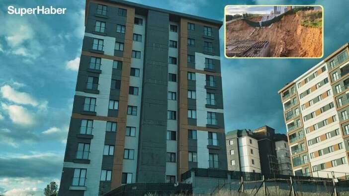 Pendik’te facianın eşiğinden dönüldü: 9 katlı binanın önünde toprak kaydı, apartman boşaltıldı!
