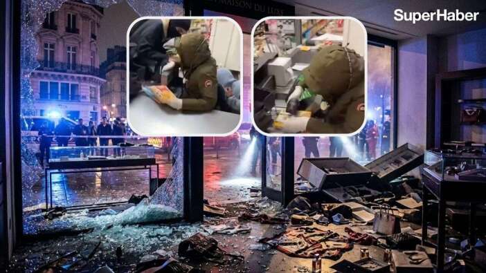 Fransa'da eylemler çığrından çıktı! Yağmaladıkları mağazada kasiyer rolüne büründüler