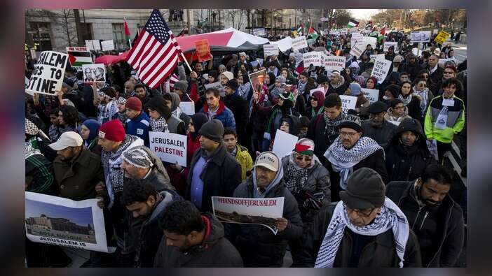 Washington'da Kudüs protestosu...