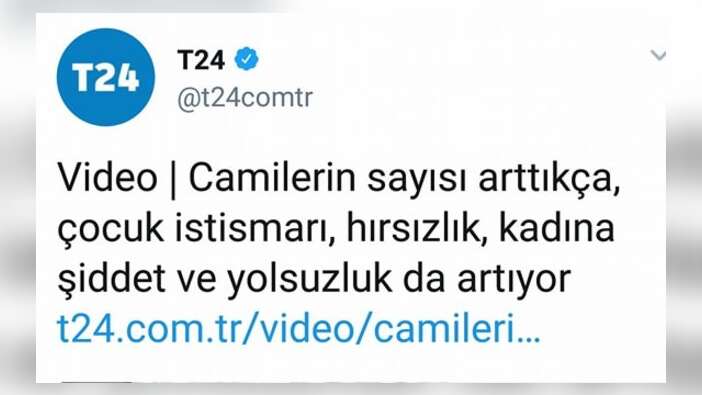 T24 haber sitesinden alçak başlık!