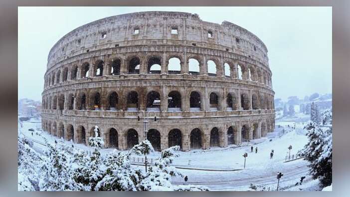 Roma'da kar paniği! Ordu göreve çağrıldı...