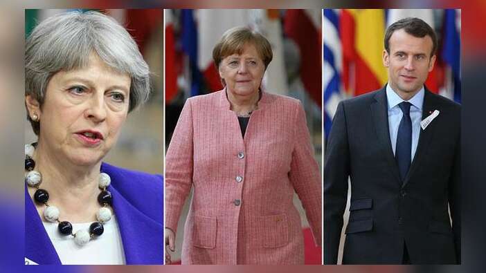 May, Macron ve  Merkel Rusya'yı görüştü...