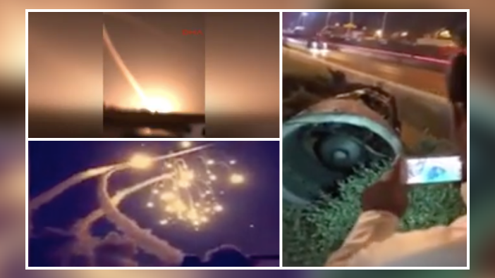Suudi Arabistan'a balistik füze saldırısı! Şoke eden görüntüler... / VİDEO